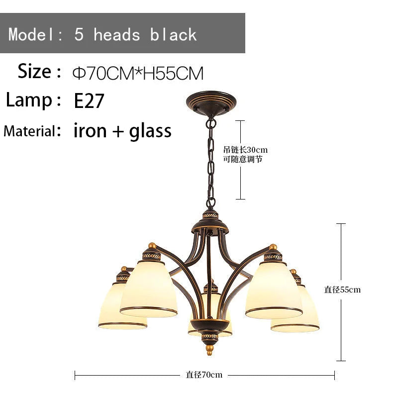 Vintage Country Chandelier for Home Decoration and Indoor Lighting