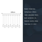 Magnolia Flower G9 LED Chandelier - White Luxury Pendant Light Fixtures