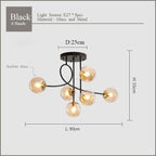 Magic Bean Glass LED Chandelier - Nordic Modern Minimalist Luxury Ceiling Lamps