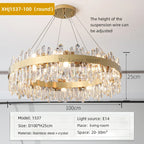 Crystal Chandelier: Post-Modern High-End Luxury for Living Room, Bedroom, and Restaurant