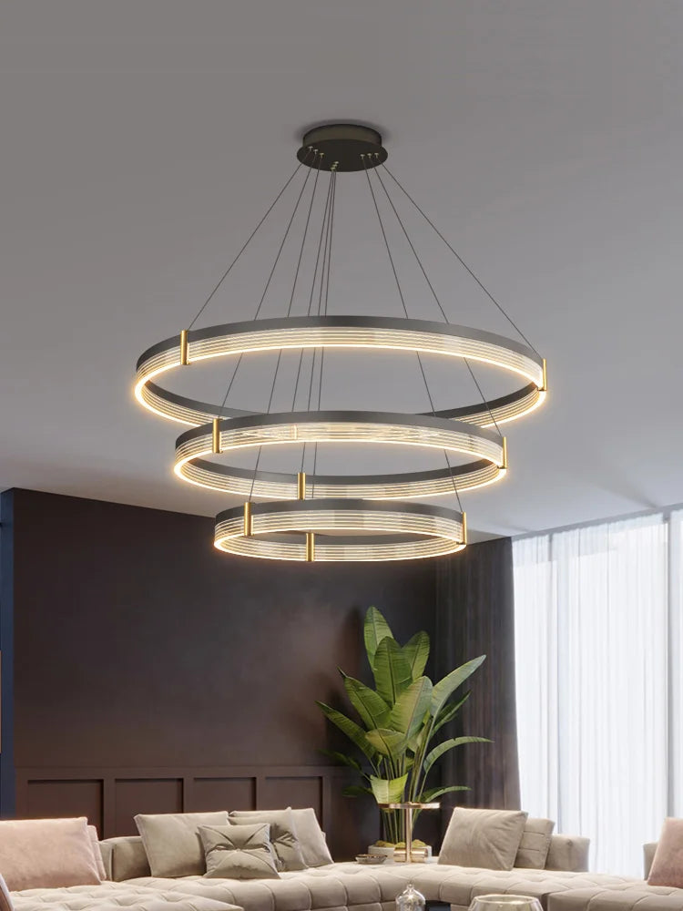 Simple Modern LED Chandelier - Luxury Nordic Design for Living Room, Bedroom, and Restaurant