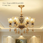 Luxury Crystals Chandelier | Elegant Ceramic Bedroom Lamp | Minimalist Villa Lighting