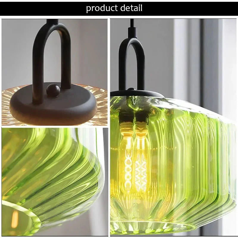 Retro LED Glass Chandelier for Dining Table, Bedroom & Restaurant