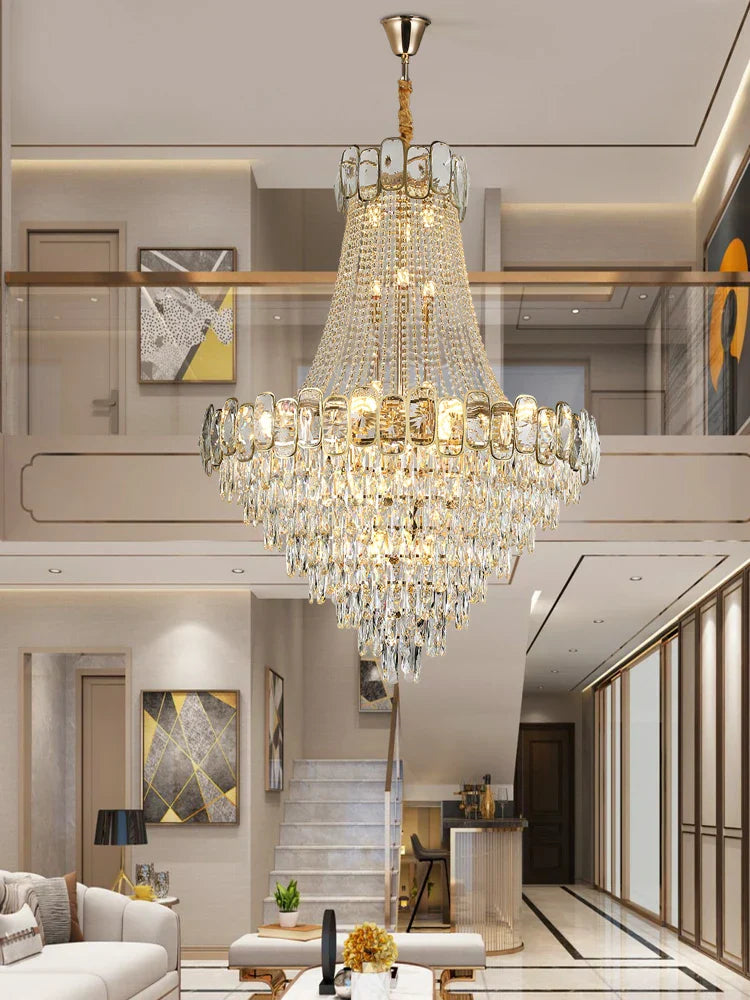 Modern Luxury Crystal Chandelier LED Lighting for Living Room Suspension Luminaire