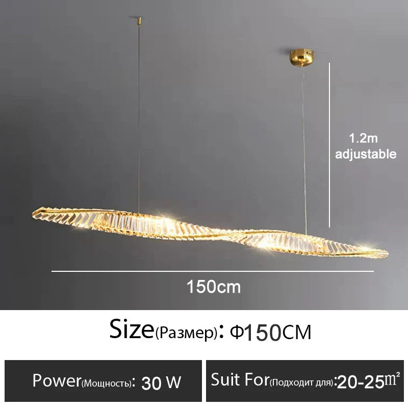 Luxury Irregular Crystal LED Ceiling Chandelier