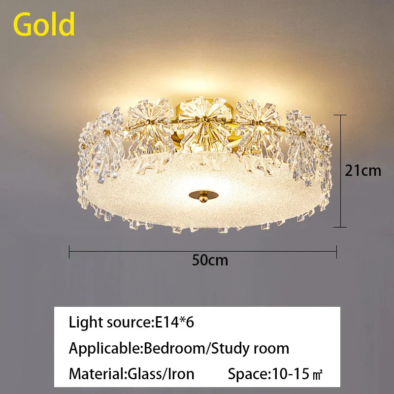 Crystal Glass Maple Leaf Ceiling Chandelier for Modern Luxury Minimalist Living Room