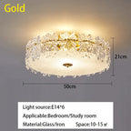 Crystal Glass Maple Leaf Ceiling Chandelier for Modern Luxury Minimalist Living Room