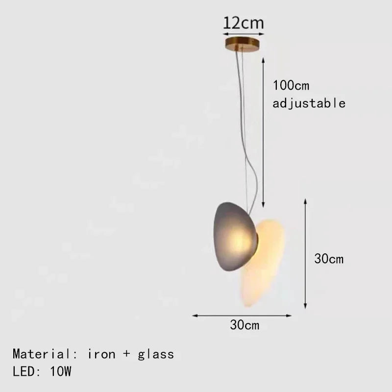 Nordic Glass Chandelier LED Ceiling Lamps for Home Restaurant Bedroom Hotel