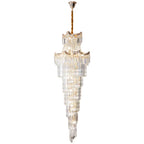 Crystal Duplex Chandelier: Luxury Living & Stair Lamp for Loft Apartment & Villa
