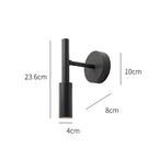 Adjustable Indoor LED Wall Lamp Spotlight Fixture, Aluminum, Rotatable 350°