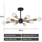 Iron Wrought Chandelier LED Ceiling Light Fixture Modern Vintage Decor Lighting