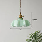 Retro Nordic Glass Pendant Light, Colorful Living Room Hanging Lamp