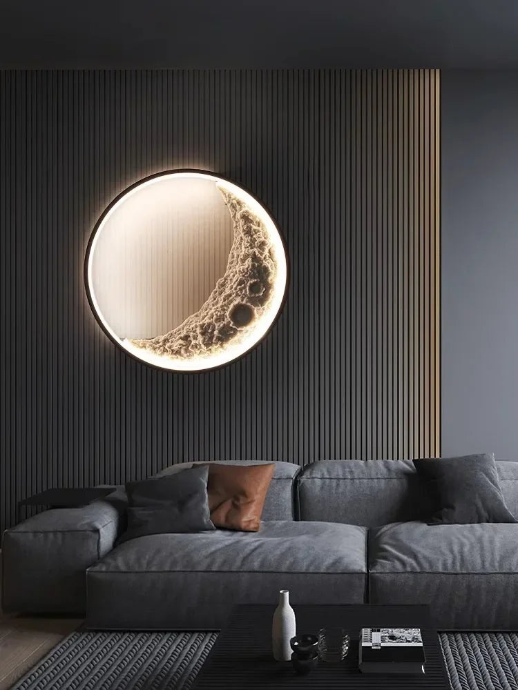 Moon LED Wall Lamp Modern Simple Home Decor Indoor Lighting Sconce