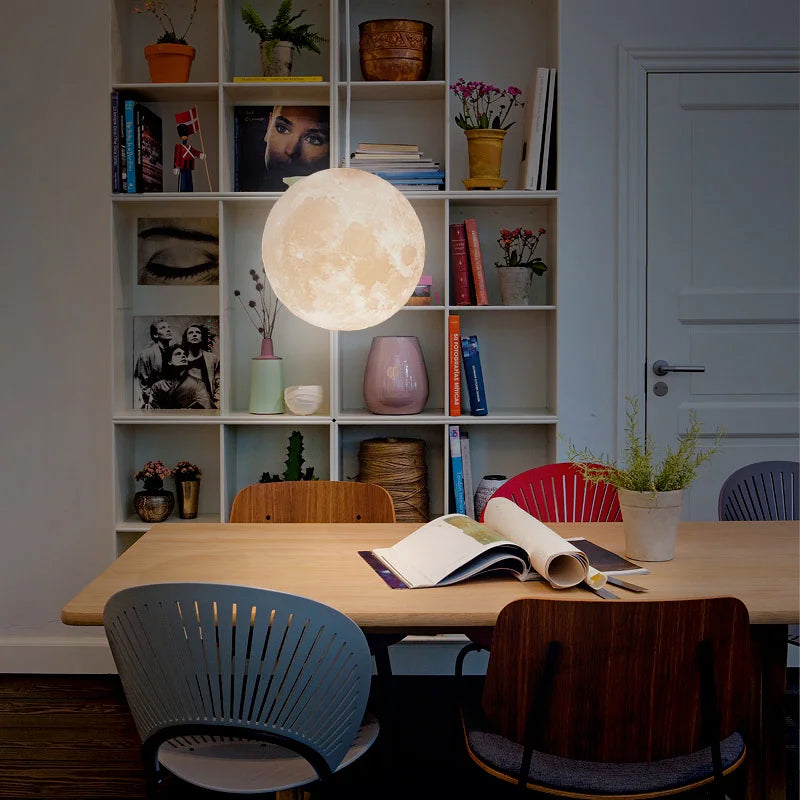Moon Medal LED Pendant Light – Modern Indoor Hanging Lamp for Home Decor
