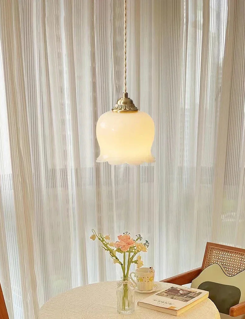 Brass Resin LED Pendant Lights - Vintage Luxury Hanging Lamp for Home Decor