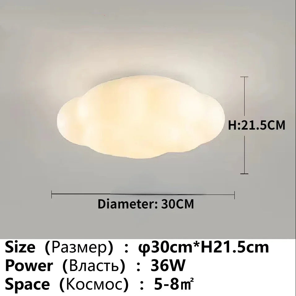 White Cloud LED Chandelier for Children's Room and Living Area