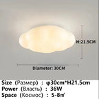 White Cloud LED Chandelier for Children's Room and Living Area