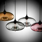 Glass Chandelier Pendant Lamps | Industrial Hanging Lighting Fixture for Kitchen, Restaurant