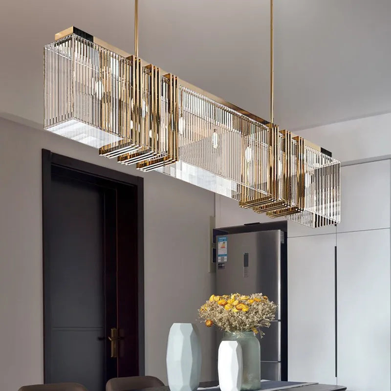 Elegant Gold Lustre Pendant Light for Dining Room Decor