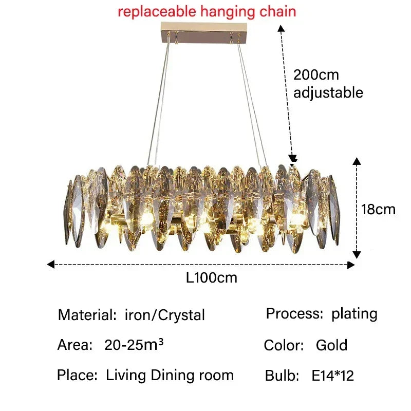 Luxury LED Chandelier: Modern Crystal Ceiling Lights for Home Decor
