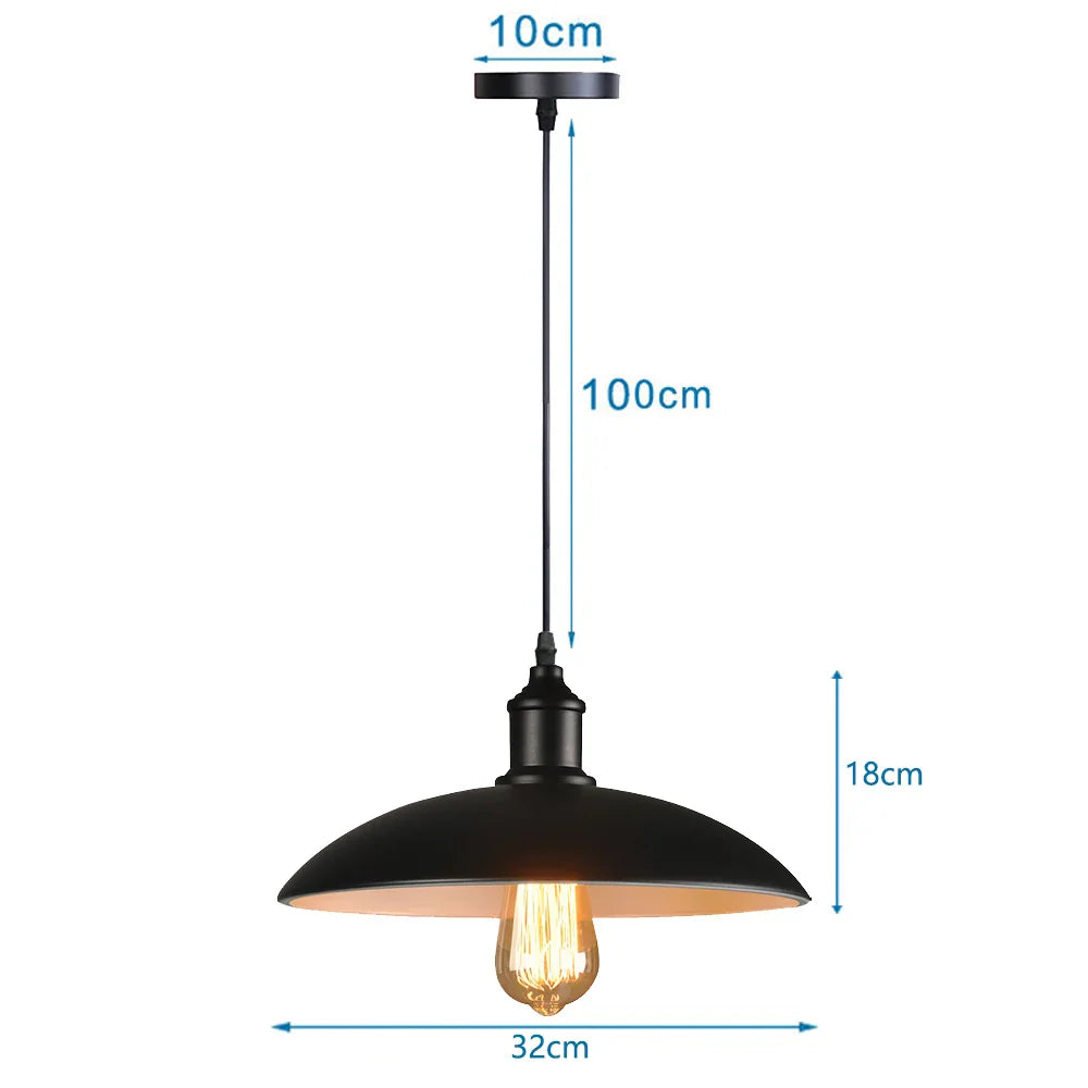 Iron Pendant Light for Dining Room, Kitchen, and Bedroom