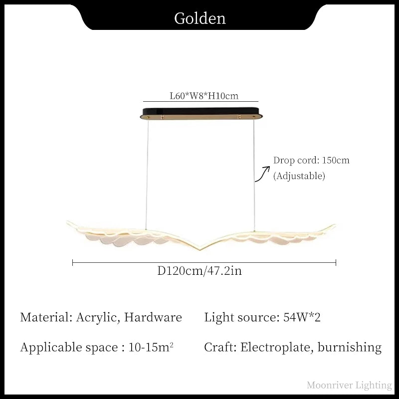 Winged LED Chandelier: Modern Acrylic Pendant Light for Home, Bar, Restaurant