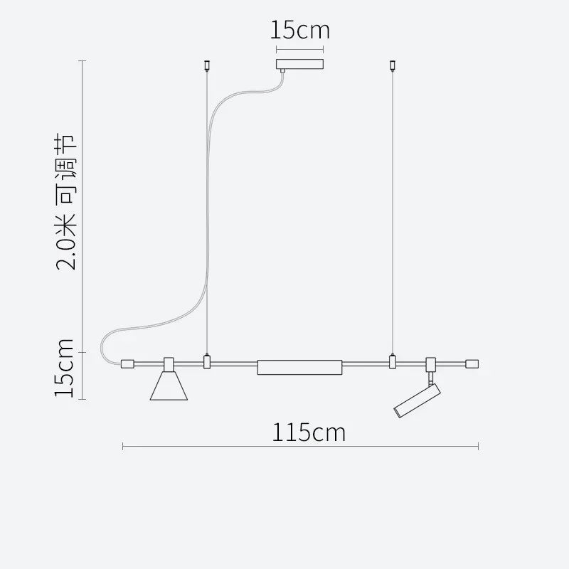 Modern Black Designer LED Chandelier Spot Light for Home Decor Lighting