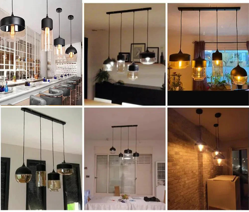 Glass Loft Chandelier for Home Living Room Restaurant Bedroom