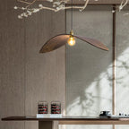 Wood Ceiling Chandelier: Japanese-Inspired LED Pendant Light for Home, Kitchen, and Teahouse