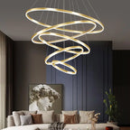 Modern LED Chandelier Ring Pendant Light for Living Room Attic Stairwell