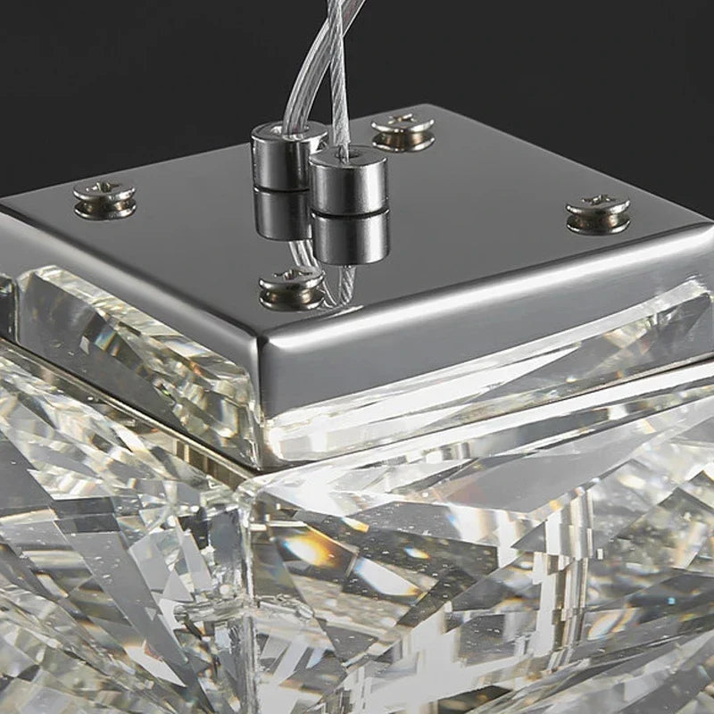 Crystal Dining Table Pendant Lamp: Elegant Led Decoration for Kitchen Island, Restaurant, Living Room
