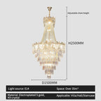 Elegant Crystal Duplex Chandelier for Livingroom, Hotel, and Villa