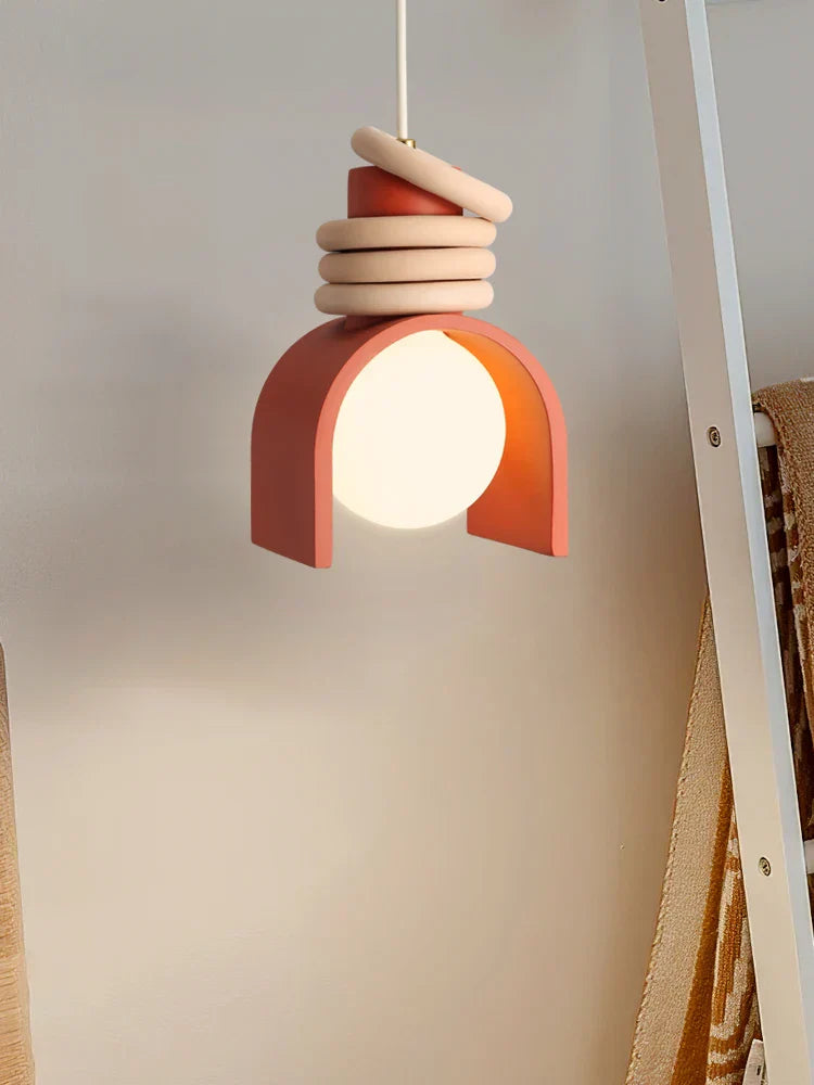 Resin LED Pendant Lamp: Elegant E27 Dropshipping for Bedroom, Dining Room