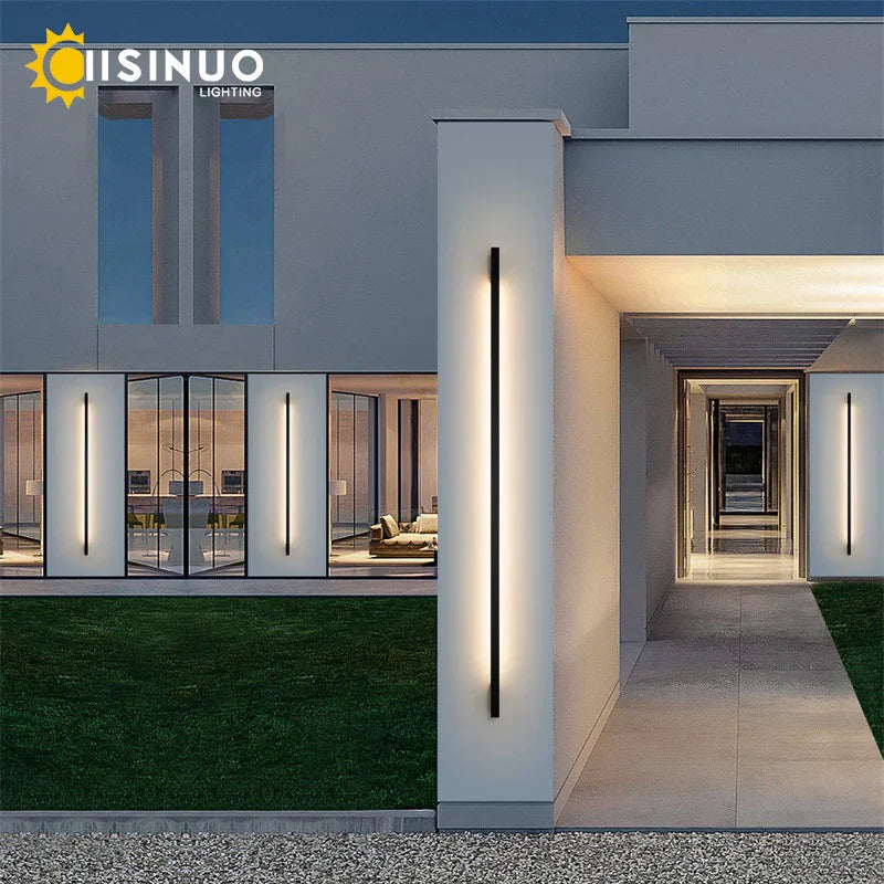 Outdoor Wall Lamp Sconce Light for Garden Porch, Garage, Courtyard - Black