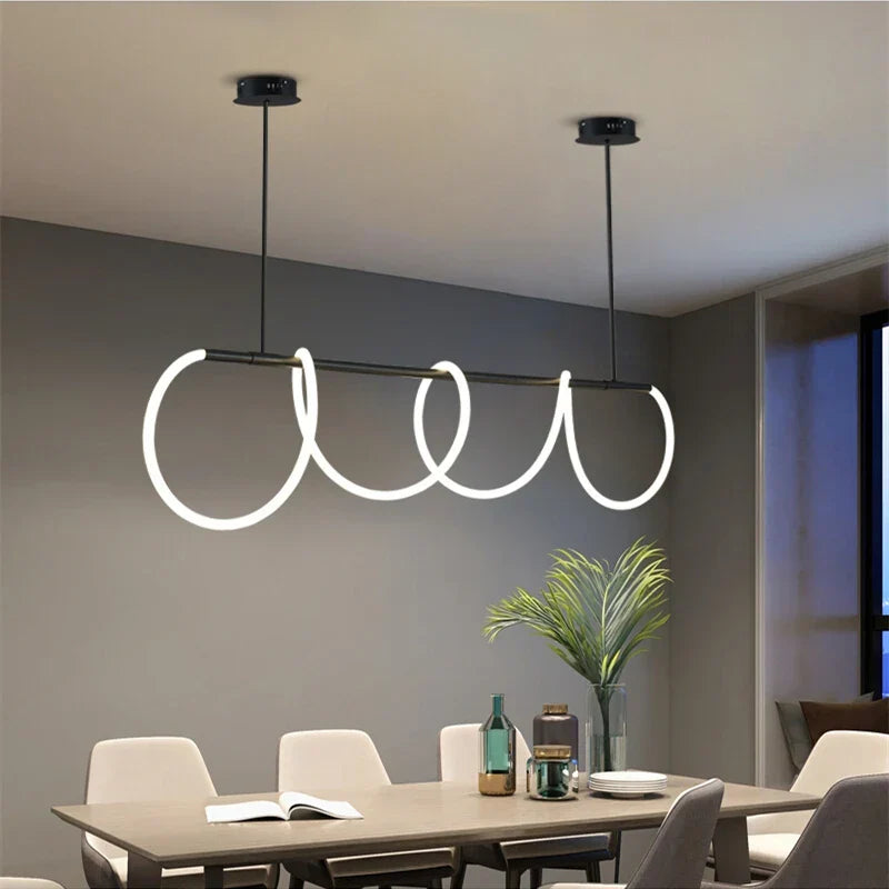 Nordic Modern Round Ceiling Chandelier LED Lustre Lighting