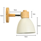 Wooden Wall Light Bedside Lamp Shade Modern Nordic E27 LED Sconce Living Room Lighting