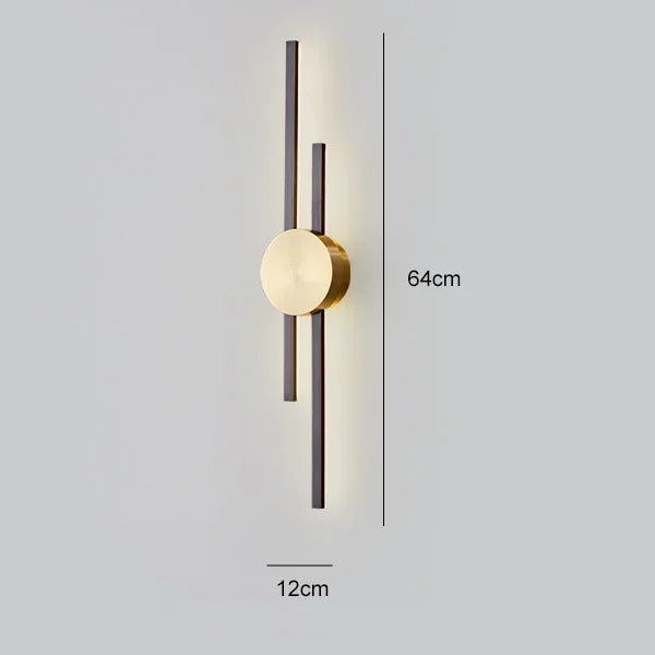 Minimalist Copper Wall Light for Bedroom and Living Room
