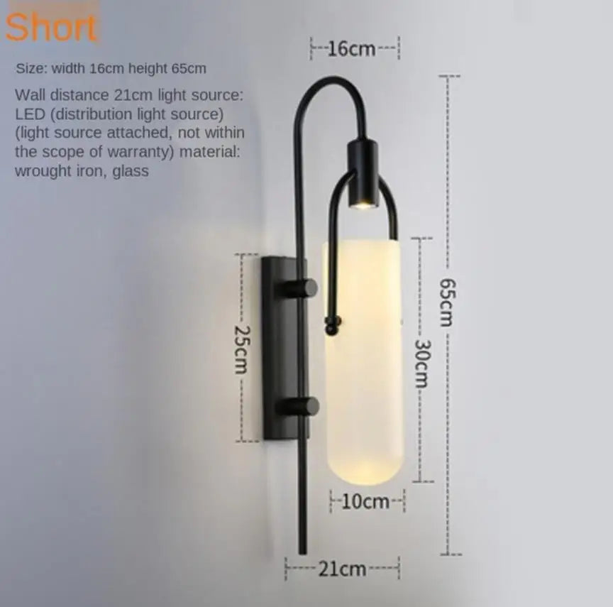 Postmodern LED Wall Sconce: Minimalist Nordic Lighting for Bedroom, Living Room, Aisle