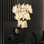 Rotating LED Chandelier: Modern Dining Room & Living Room Hanging Lamp