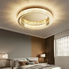 Chrome Crystal LED Ceiling Light: Modern Luxury Stainless Steel Art Lighting