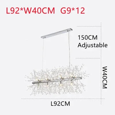 Dandelion Chandelier LED Pendant Lamp for Dining Room Bedroom Shops