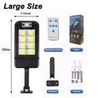 Solar Outdoor Street Light: 3 Modes, Motion Sensor, Remote Control - Waterproof Design