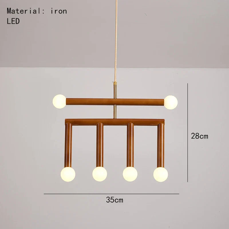 Colorful Metal Chandelier LED Pendant Lamp for Bedroom Parlor Dining Room