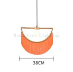 Pink Tassel Bedside Chandelier, Nordic Ins Style Creative Bedroom Lamp