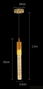 Modern Crystal LED Pendant Chandelier for Bedside Dining Living Room