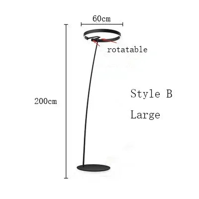 Nordic LED Fishing Floor Lamp for Elegant Indoor Decor.