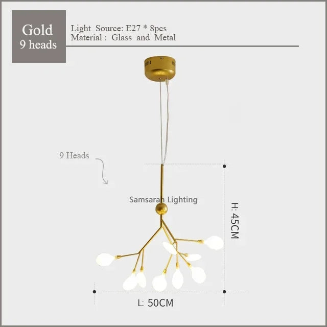 2024 Nordic Firefly LED Chandelier - Ideal for Living Room, Bedroom, Dining Room