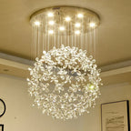 Flower Ball Chandelier with GU10 LED Lights for Modern Villa Lighting