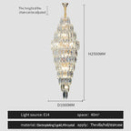 Crystal Chandelier for Luxe Modern European Villa Decor