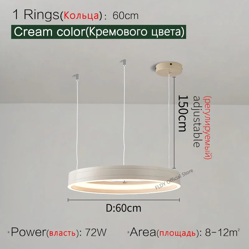 Modern Nordic Round Ceiling Chandelier Dining Bedroom Kitchen Lighting Lamps